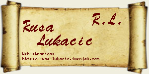 Rusa Lukačić vizit kartica